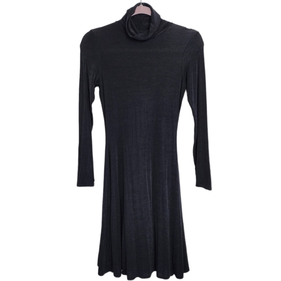 Michael Bergeron Black Turtleneck NWOT Longsleeve Sheer Dress Size S - Picture 1 of 8